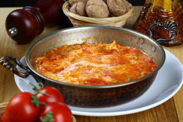 istock Menemen in pan - Turkish Breakfast 1068405580