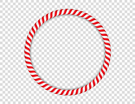 Circle made of candy cane, vector eps10 illustration