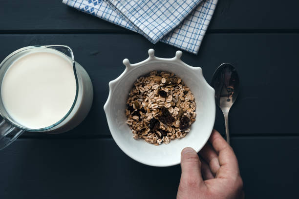 istock Muesli with milk for breakfast 1068416818
