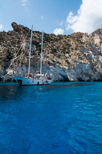 istock Greek Island in Cyclades called Polyaigos 1068422208