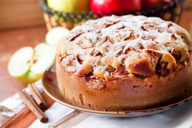 istock Homemade apple pie with cinnamon on the plate 1068422788