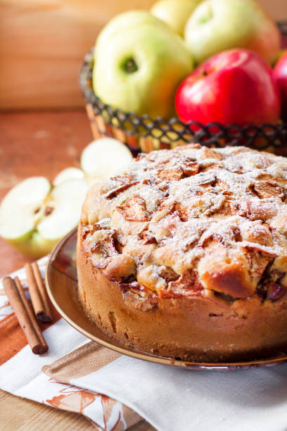 istock Homemade apple pie with cinnamon on the plate 1068424450