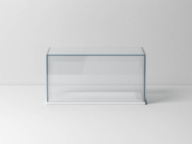 caja maqueta con podio blanco para modelo de coche de escala o presentación de producto de cristal - acrylic fotografías e imágenes de stock