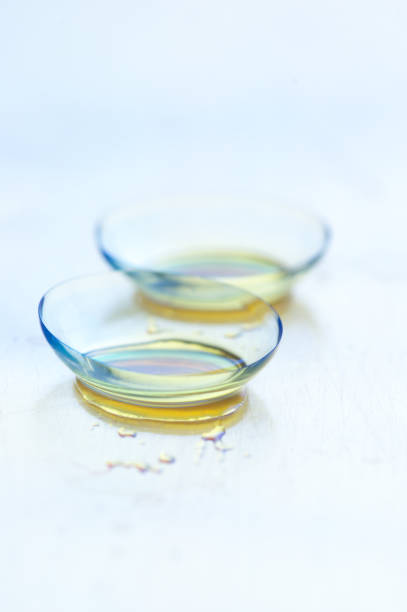 istock Two contact lenses close-up 1068436526