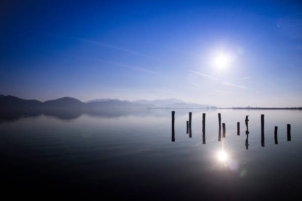 On the shores of Lake Massaciuccoli in Torre Del Lago Puccini Italy Tuscany