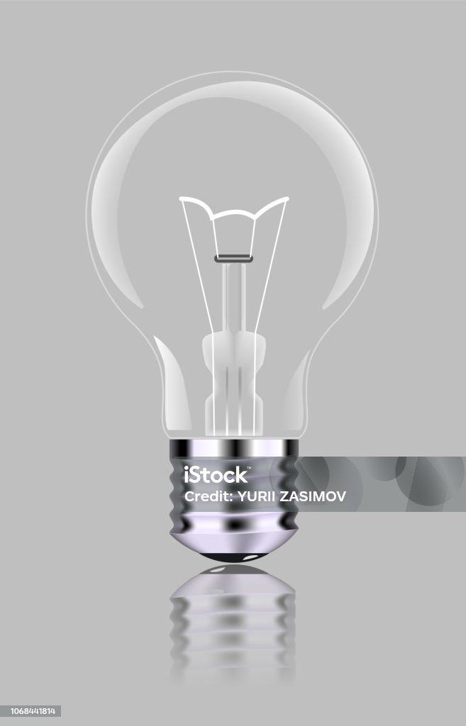 realistic lamp with a bright light on an isolated background. Vector illustration . Addison s electric lamp lamp realistic with a bright light on an isolated background. Vector illustration . Addison s electric lamp. Art stock vector