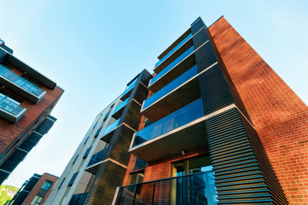 istock Facade of modern luxury apartment building exterior 1068442848