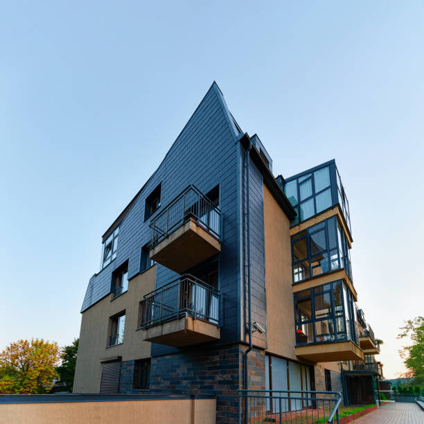 istock New modern apartment building architecture 1068449020