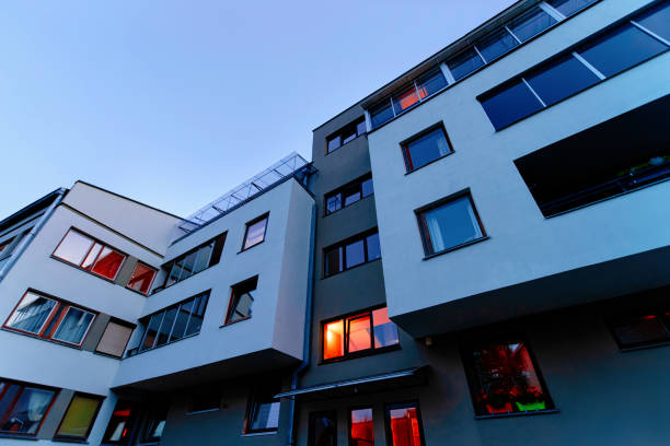 istock New modern apartment flat building architecture 1068449024