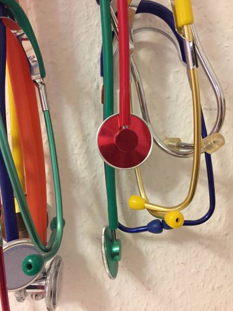 istock Colorful set of stethoscopes 1068465024