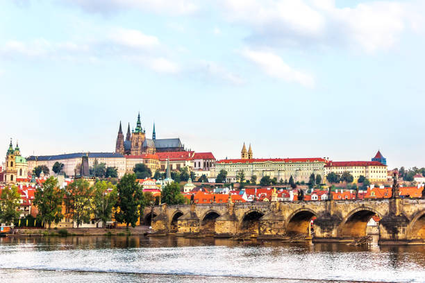 istock Charles Bridge and Lesser Town of Prague view 1068470072