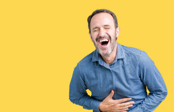 Handsome Middle Age Elegant Senior Man Over Isolated Background Smiling And  Laughing Hard Out Loud Because Funny Crazy Joke Happy Expression Stock  Photo - Download Image Now - iStock