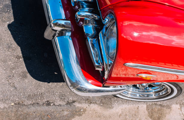 istock Red vintage car parked in Old Havana, Cuba 1068476876