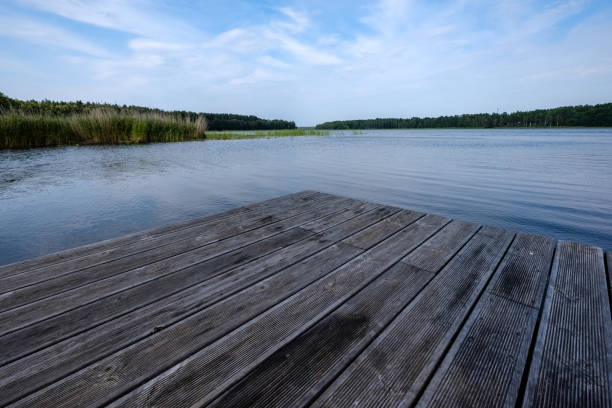 istock wooden and composite material foot bridge over water 1068477690