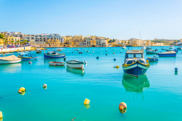 istock Fishing boats moor in Birzebbuga, Malta 1068481402
