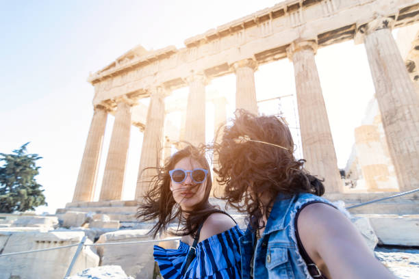 istock Woman tourist in Acropolis - Athens 1068492112