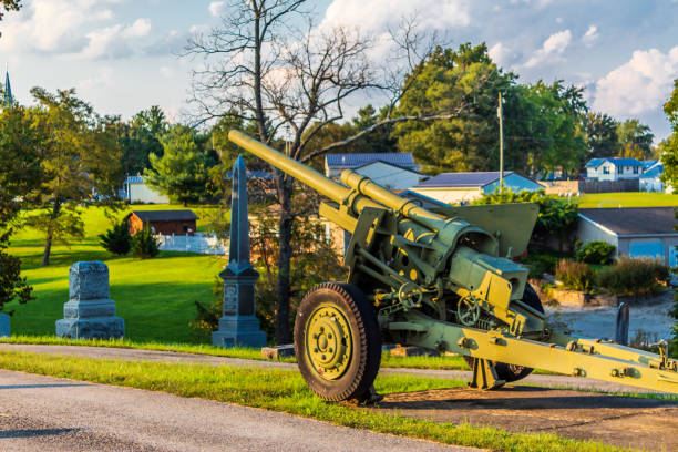 istock World War Two Canon in a Cemetery 1068496312