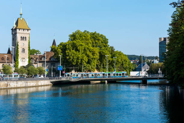 istock Zurich cityscape and Limmat River in Switzerland 1068501802