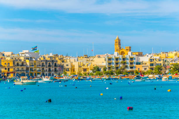 istock Fishing boats moor in Birzebbuga, Malta 1068512984