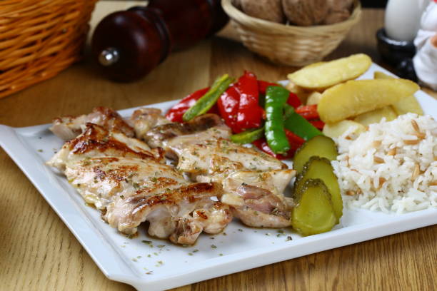 istock Grilled white meat chicken breast, chicken strips 1068515770