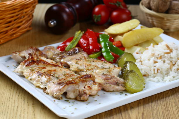 istock Grilled white meat chicken breast, chicken strips 1068516010