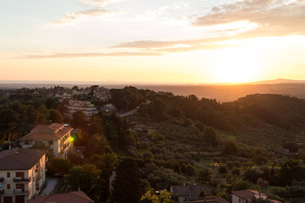 Views of Montescudaio sunset
