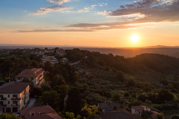 istock Views of Montescudaio sunset 1068528810