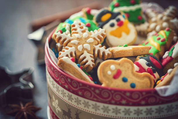 Homemade Christmas gingerbread cookies