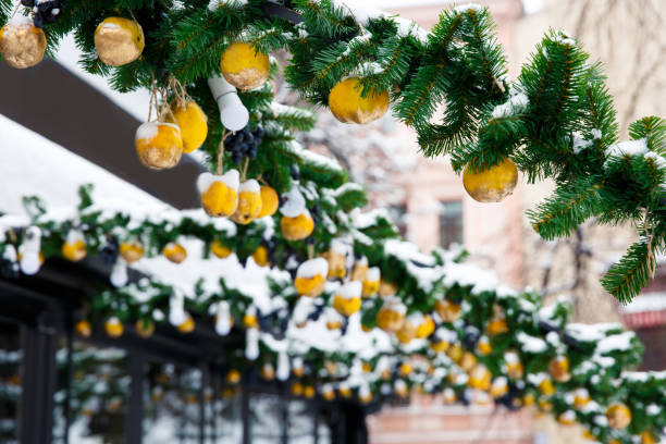 istock Christmas decoration on the street 1068552962