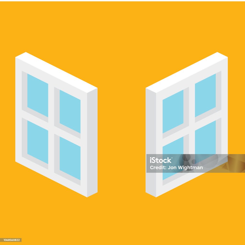 Isometric Vector Window Isometric Vector Windows Stock Illustration - Download Image Now ...