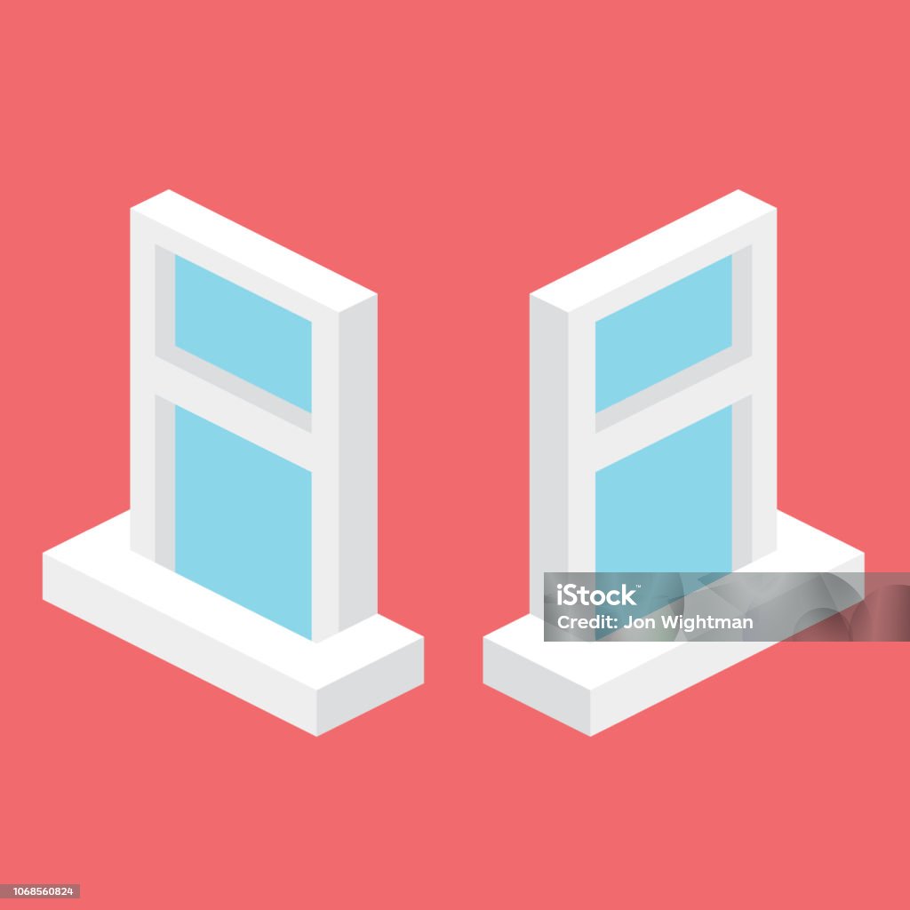 Isometric Vector Window Isometric Vector Windows Stock Illustration - Download Image Now ...