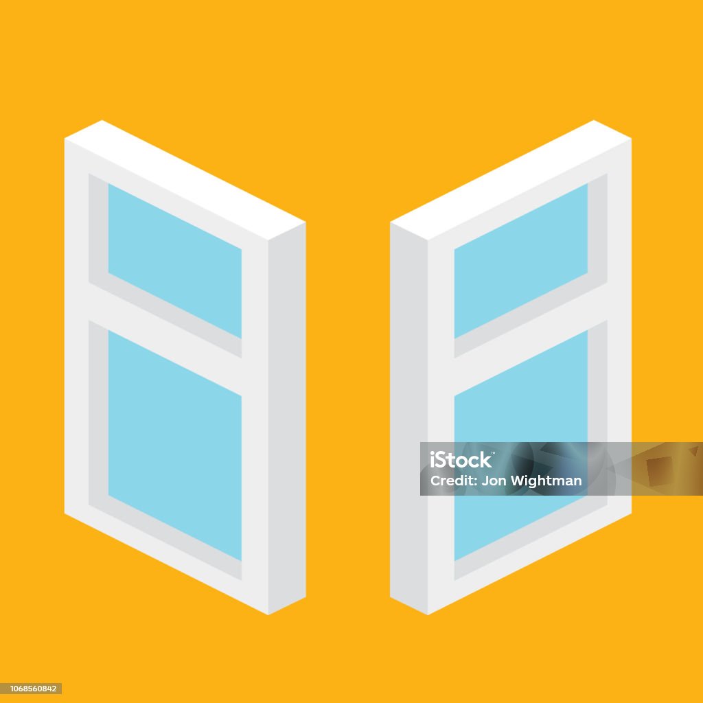 Isometric Vector Window Isometric Vector Windows Stock Illustration - Download Image Now ...
