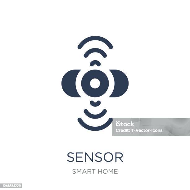 Sensor Icon Trendy Flat Vector Sensor Icon On White Background From Smart Home Collection Stock Illustration - Download Image Now