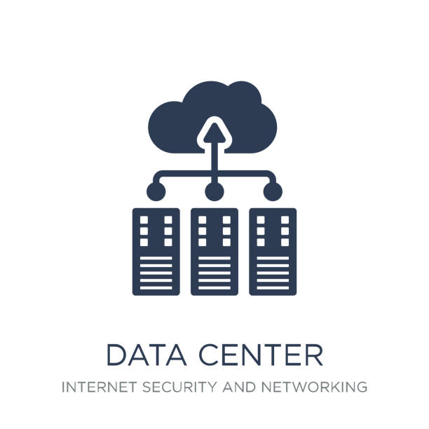 illustrazioni stock, clip art, cartoni animati e icone di tendenza di icona del data center. icona del data center vettoriale piatto alla moda su sfondo bianco dalla raccolta sicurezza internet e rete - internet symbol computer icon administrator