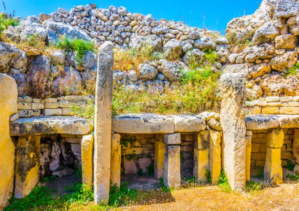 Photo of Ggantija neolithic temple at Xaghra, Gozo, Malta