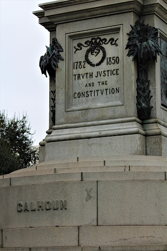 The Calhoun monument in Charleston South Carolina pays tribute to the Confederacy