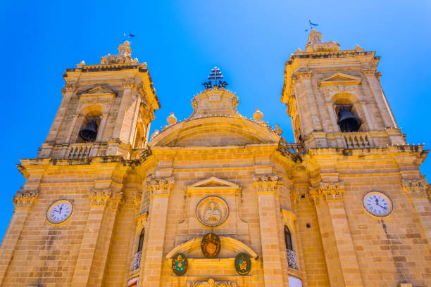 istock Xaghra Parish Church at Gozo, Malta 1068595338