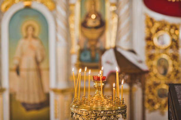 istock Candle stand in the Church 1836. 1068597562