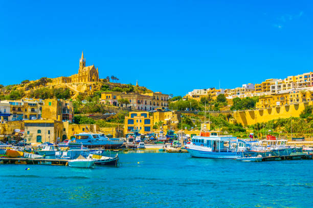 istock Seaside view of Mgarr on Gozo island, Malta 1068608340