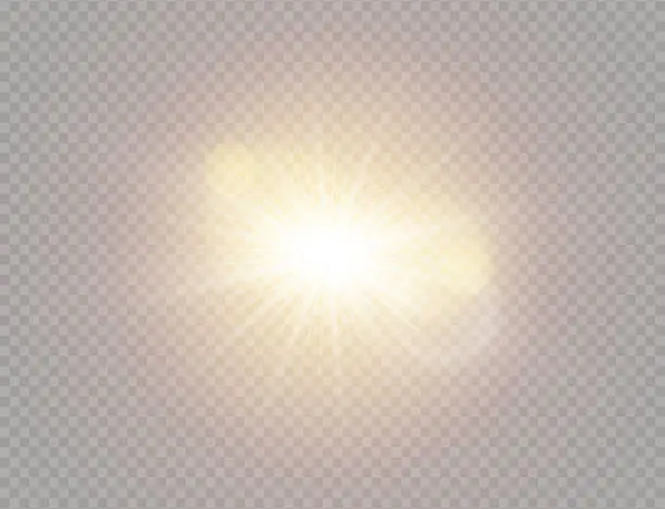 Vector illustration of White Sunlight light