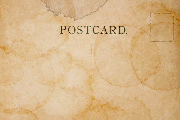 istock Backside of blank postcard with dirty stain 1068618504