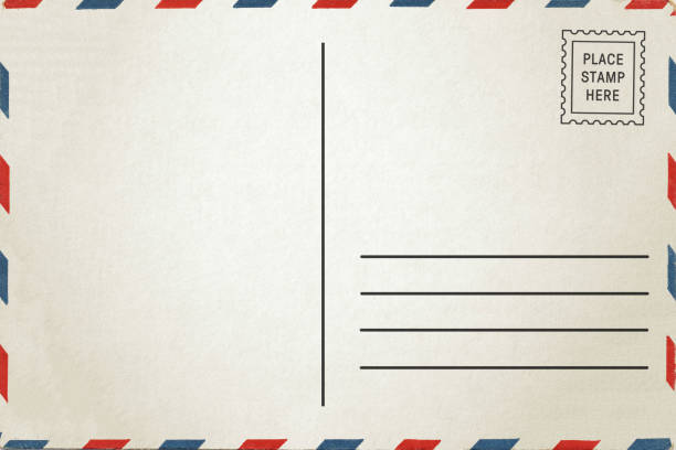 istock Backside of blank postcard with dirty stain 1068618510