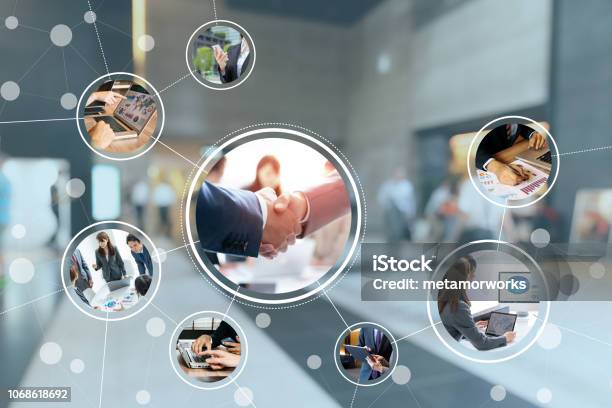 Business Network Concept Stock Photo - Download Image Now - Business, Connection, Computer Network