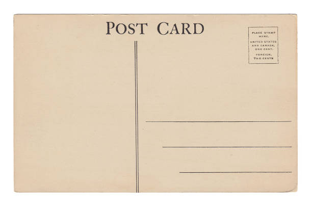 istock Backside of blank postcard with dirty stain 1068618760