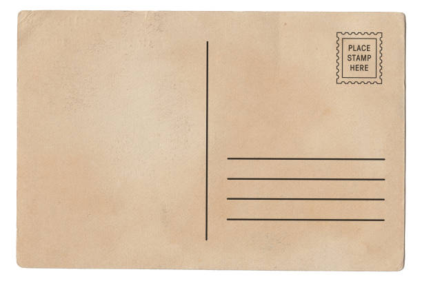 istock Backside of blank postcard with dirty stain 1068618886