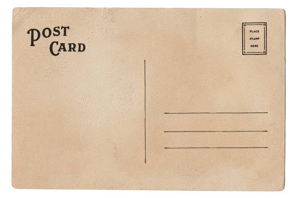 istock Backside of blank postcard with dirty stain 1068618928