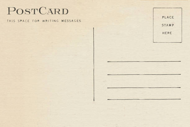 istock Backside of blank postcard with dirty stain 1068618992