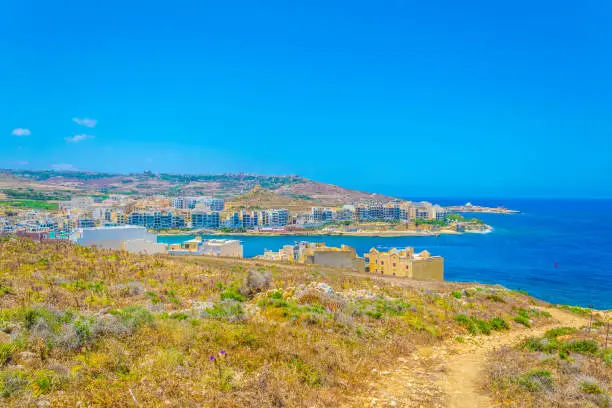 Photo of Aerial view of Marsalforn bay at Gozo, Malta