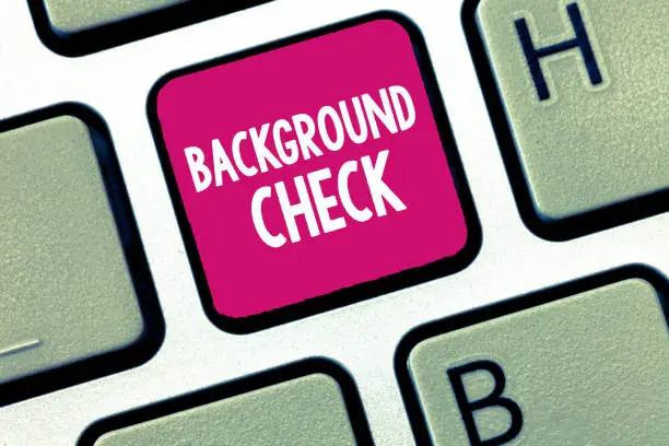 Photo of Conceptual hand writing showing Background Check. Business photo showcasing way to discover issues that could affect your business