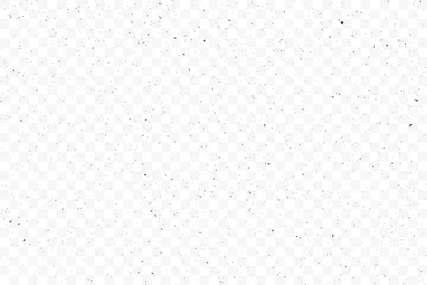 Texture grunge chaotic random pattern on transparent background. Monochrome abstract dusty worn scuffed background. Spotted noisy backdrop. Vector. vector spotted stock illustrations